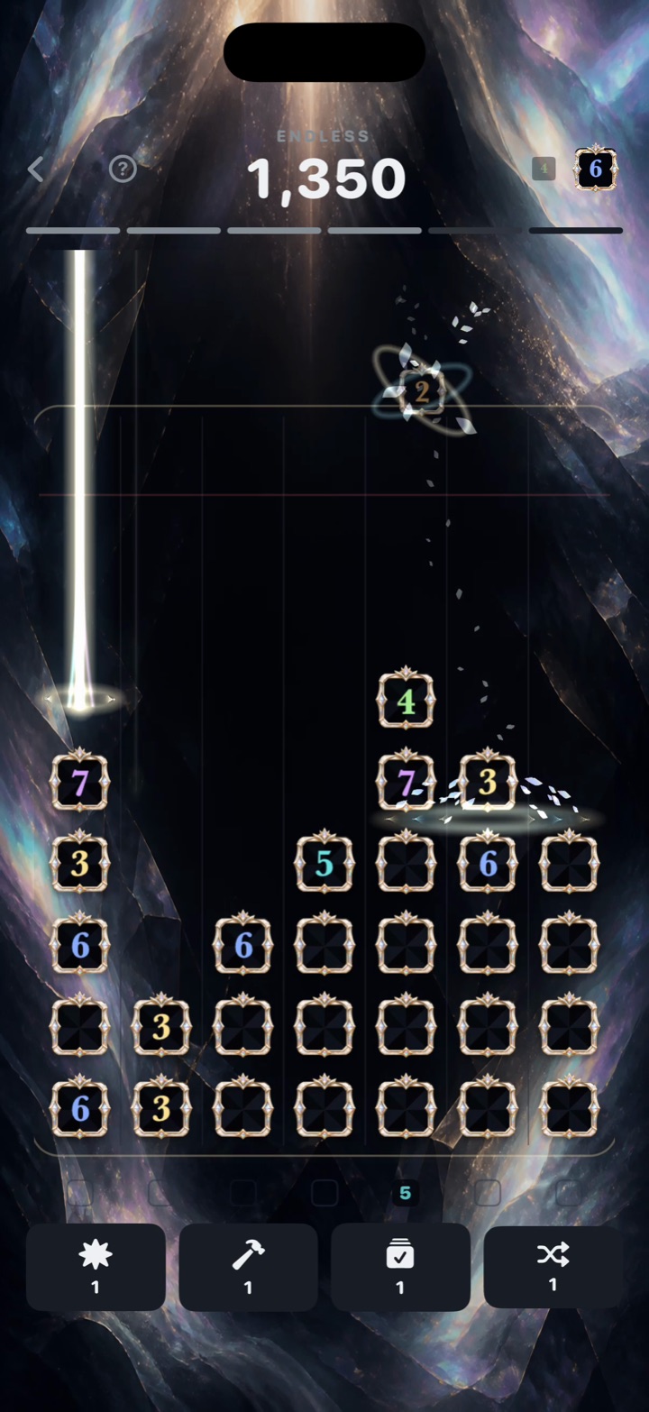 Genesis theme with a luminous crystal beam